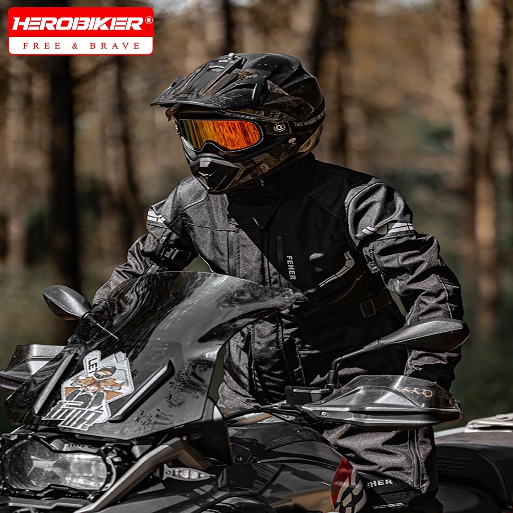 

Motorcycle Jacket Breathable Rally Suit Set Waterproof Wear-resistant Rally Pants Motorcycle Anti Fall Warm Motorcycle Jacket