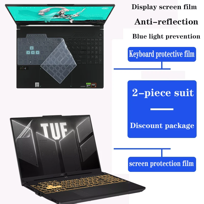 for 16inch ASUS TUF Gaming A16 F16 (2024) FA607 Keyboard film notebook HD screen film privacy protection anti-peep film Tempered