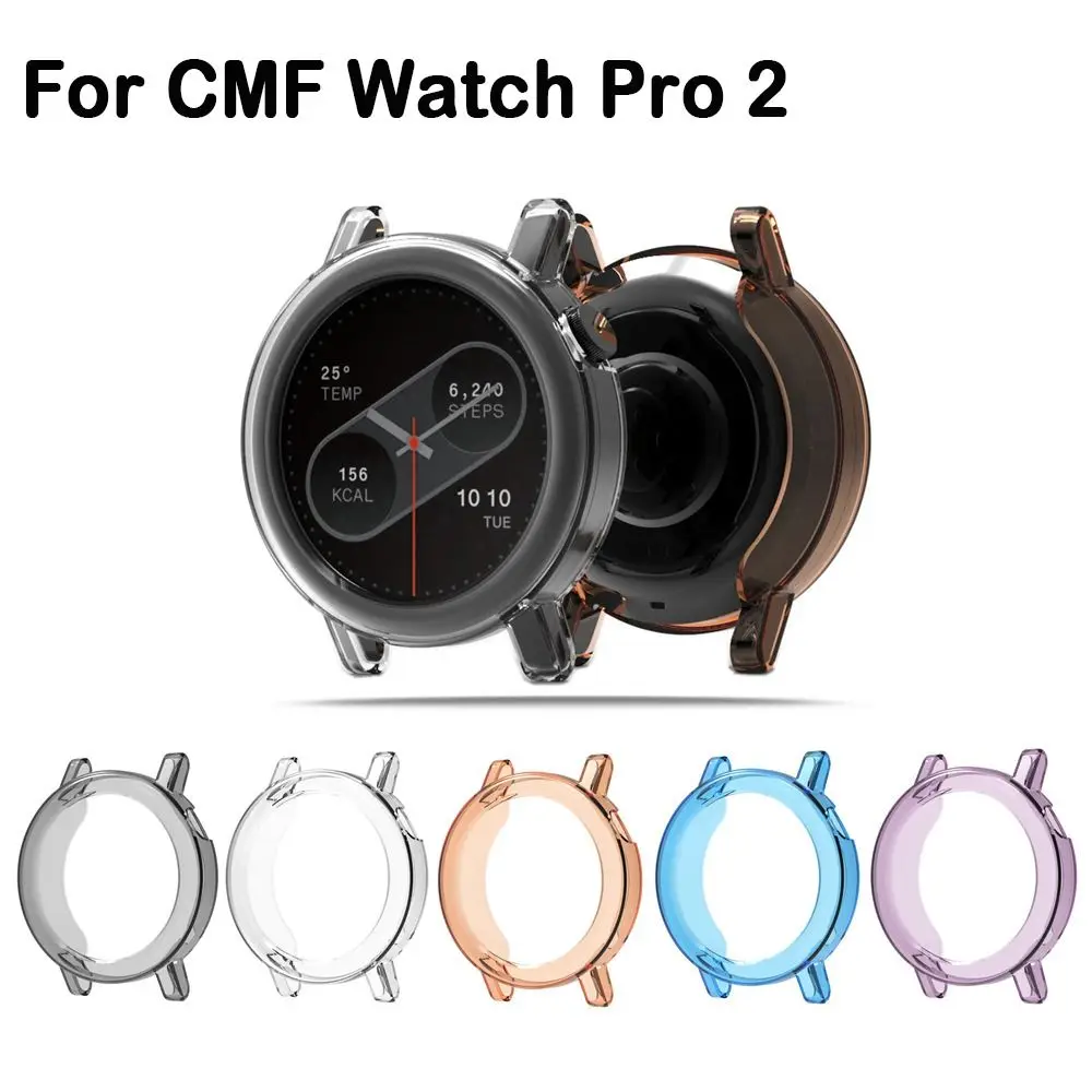 

New TPU Protective Case Anti-Scratch Clear Screen Protector Soft Transparent Shell for CMF Watch Pro 2 Smart Watch Accessories