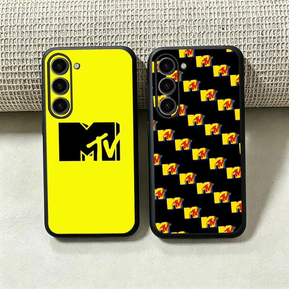 Mtv cool fashion pattern design Phone Case For Samsung Galaxy S26 S25 S24 S23 S22 S21 Plus Ultra Fold A Soft Black