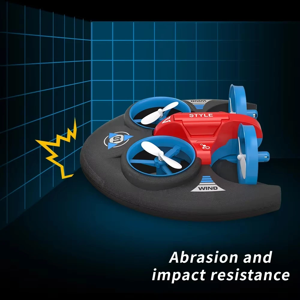 2,4G Rc Wasser Land und Luft Vier Achsen Fliegen Hovercraft Fernbedienung Fahrzeug 3-in-1 Rc Mini Drone Kinder Spielzeug Geschenk