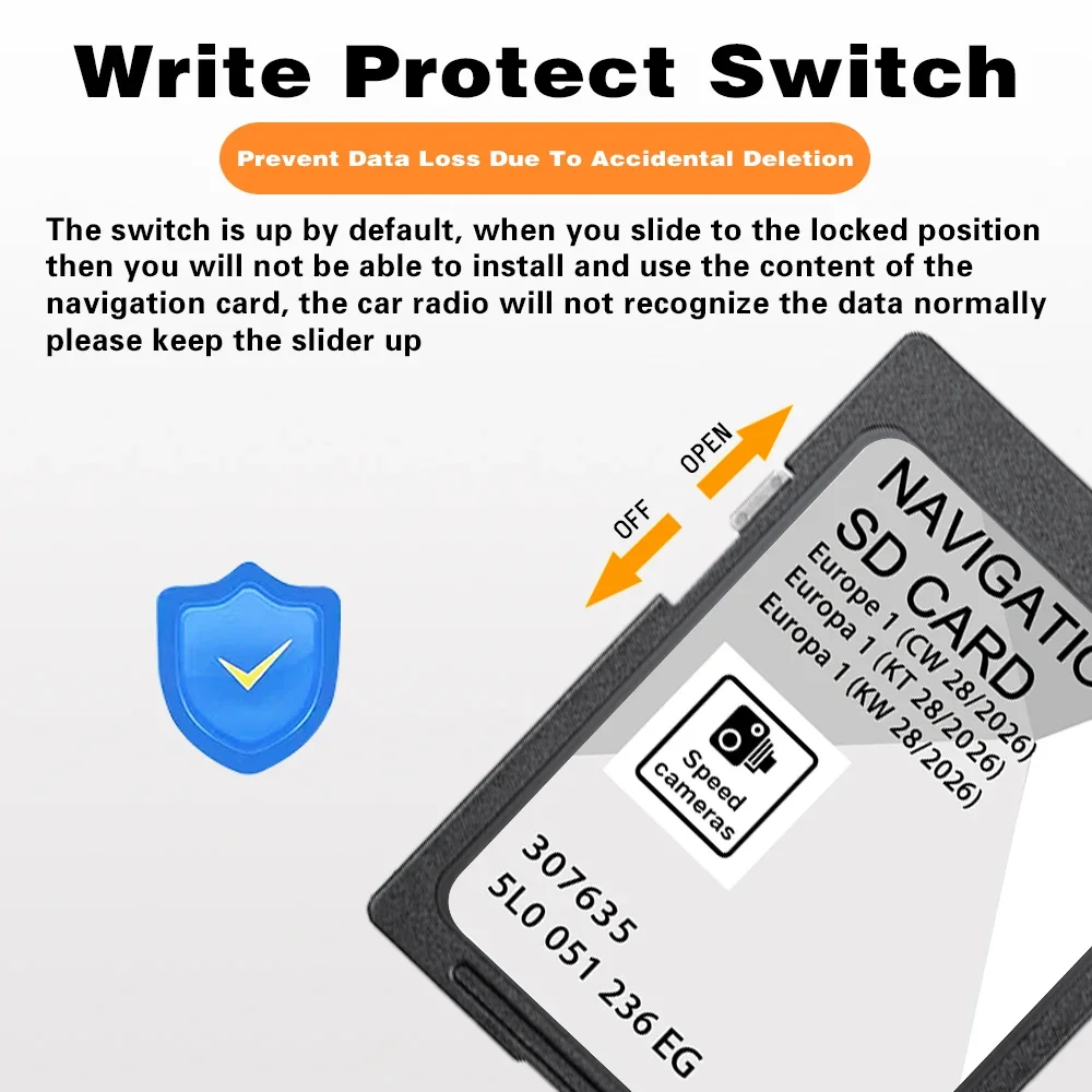 32GB MIB2 2026 para Skoda Yeti 2014 2015 a 2020 cubierta de tarjeta SD de navegación Italia Kosovo Kazajstán Letonia Metal Europa