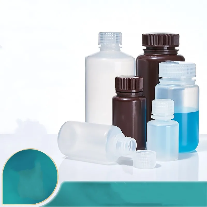 

Бутылка для образцов с широким горлышком, HDPE, устойчивая к высоким температурам, кислота и Щелочность, химический белый коричневый винтовой горлышко 15 30 125 250 500 мл