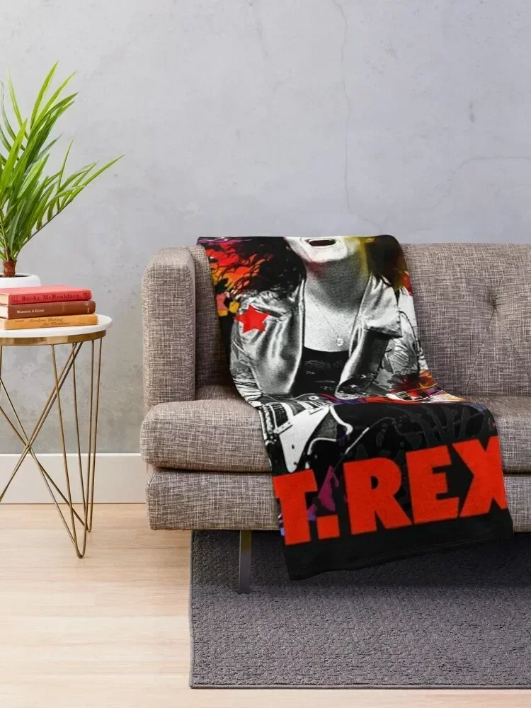 Marc Bolan T-ShirtMarc Bolan T. Rex Paint Splatter Throw Blanket Hairys Soft Plaid Comforter Blankets