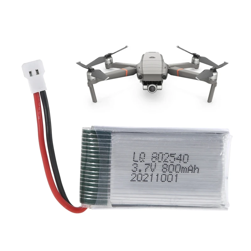 3.7V 800mAh Lipo 802540 Lithium-ion for SYMA X5C X5C-1 X5SC X5SW M68 K60 HQ-905 CX30 Quadcopters