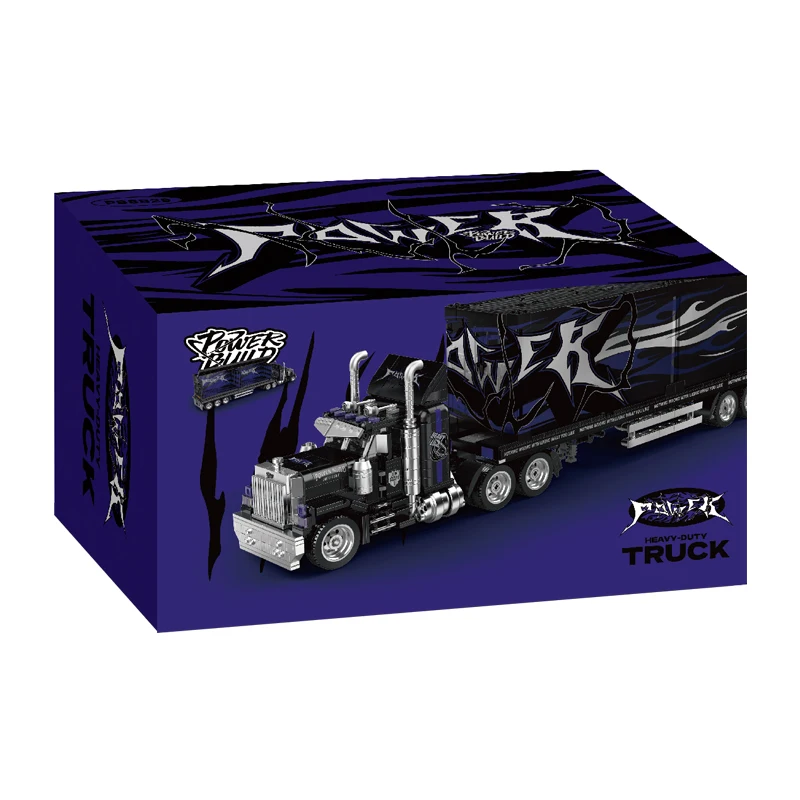 Em estoque pb8829 moc recipiente técnico caminhão blocos de construção gmc trator tijolos modelo brinquedos para crianças presente natal conjunto