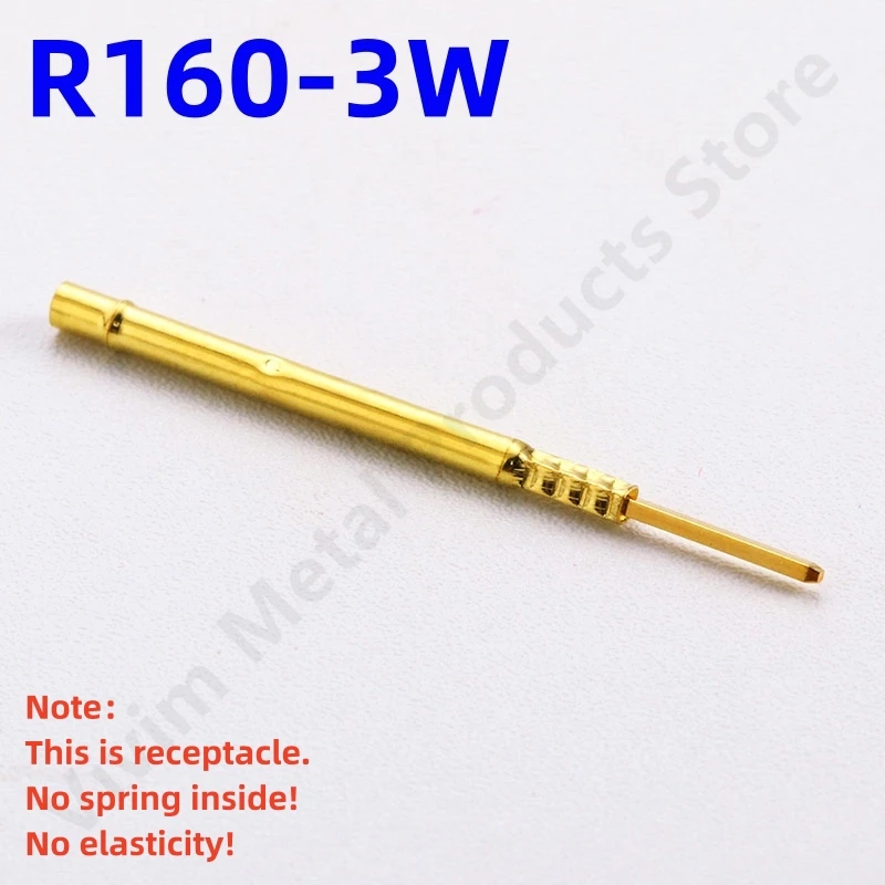 20/100PCS R160-3W Test Pin P160-B1 Receptacle Brass Tube Needle Sleeve Seat Wire-wrap Probe Sleeve Length 32.7mm Outer 1.67mm
