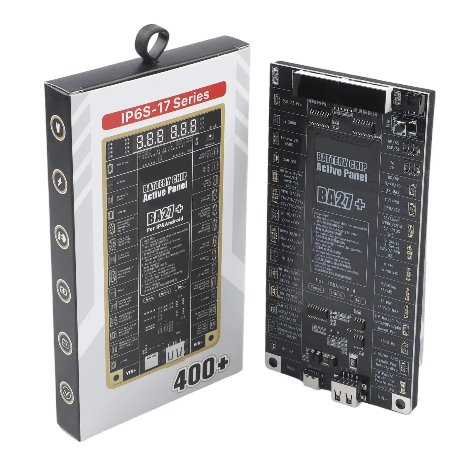 MECHANIC BA27+ Battery Activation Detection Board Battery Fast Charge One-click Activation Tool For IPhone 6-16PM And Androids