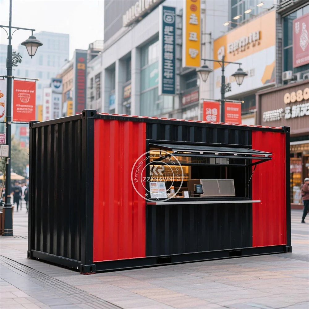

Prefabricated Mobile Office Living Container Customized Caravan Camping Trailer Coffee Kiosk Bar Container Bar House Home Office