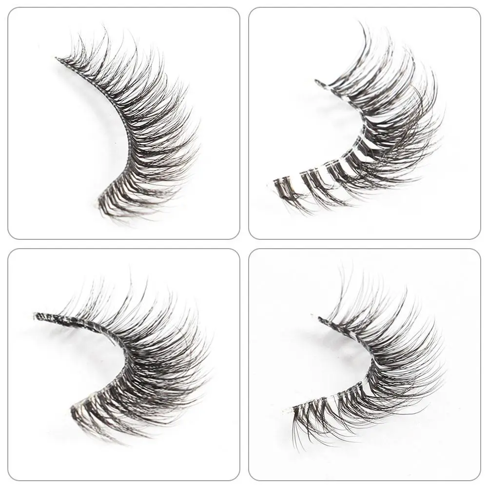 ขนตาปลอม Fluffy Fox Eye Lashes 10 คู่ ขนตา 3 มิติ ขนมิ้งค์ธรรมชาติ ขนตาปลอม อุปกรณ์แต่งหน้า ขนตา Cat Eye Lashes Extension 2025 ใหม่