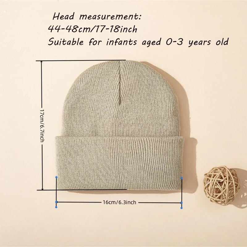 1pcs Baby Knitted Hat Autumn Winter Warm Newborn Infant for Boys Girls Soft Comfortable Toddler Kids Bonnet