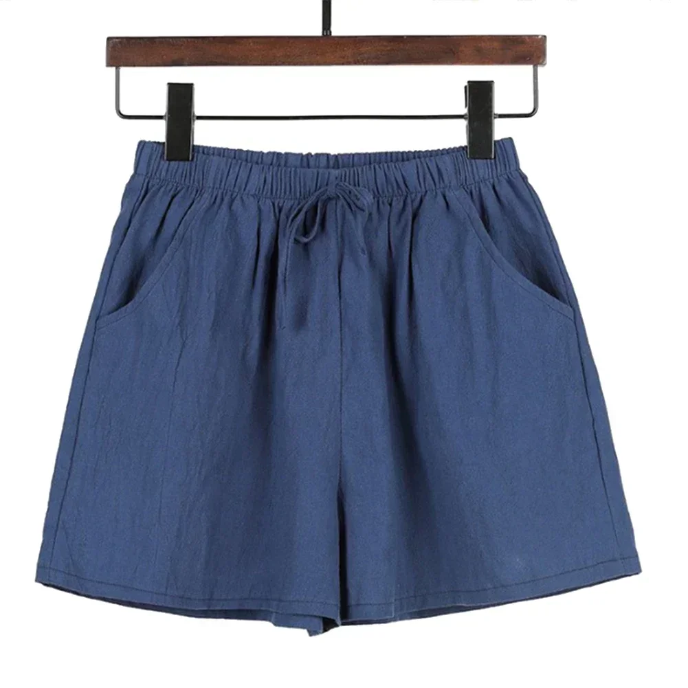 Short Pants Shorts Daily Female Loose Slight Stretch Solid Color Streetwear With Pockets Breathable Casual Gym