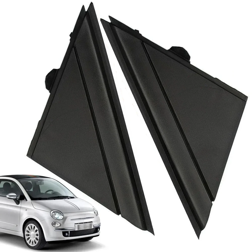 For FIAT 500 2012-2019 Car Door Mirror Triangle Plate Flag Cover Front Window A-pillar Triangle Cove 1SJ85KX7AA 1SD00KX7AA