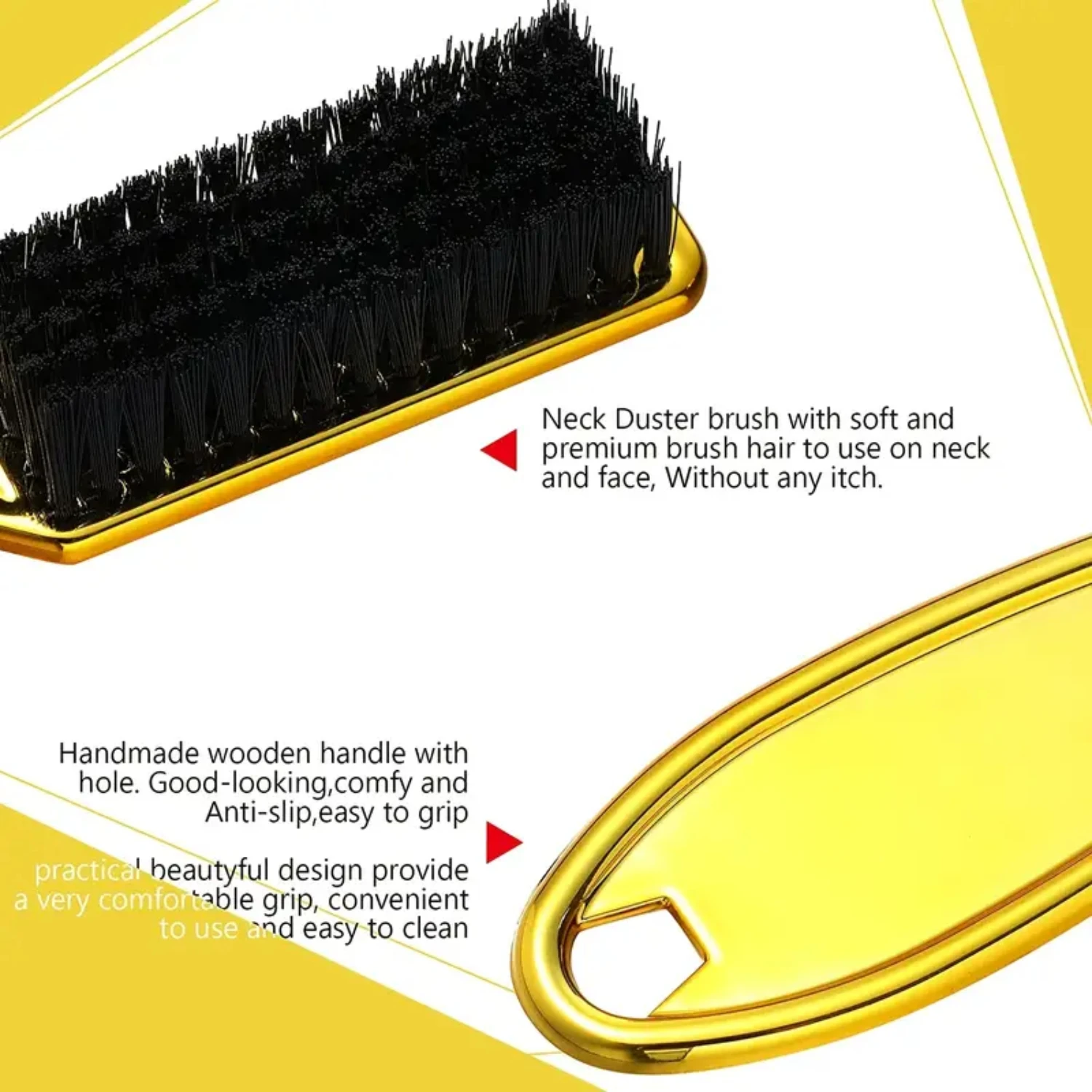Set di lame per tagliacapelli nere professionali essenziali con spazzola in nylon da 3 pezzi - Kit di pulizia efficiente per tagliacapelli da barbiere - Strumento ideale f