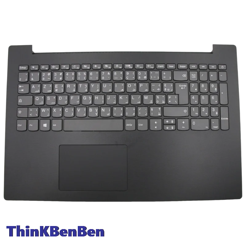 French Arabic Keyboard With Black Upper Case Palmrest Shell Cover For Lenovo 330C 130 15IKB 15AST Laptop 5CB0R34415