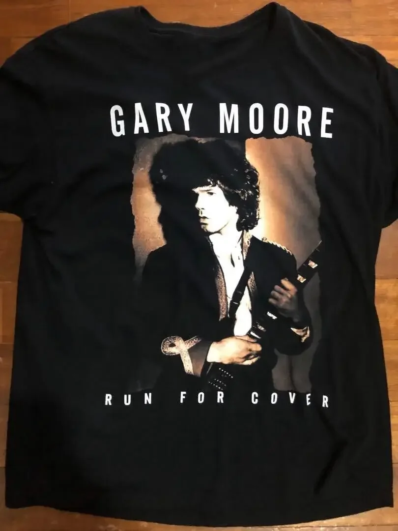 Vtg Gary Moore Run For Cover Heavy Cotton Black All Size T Shirt Mm1332