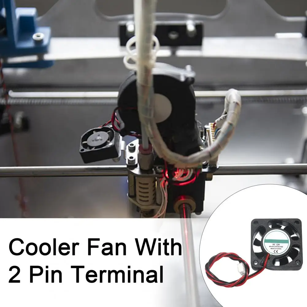 3D Printer Cooling Fan 40x40x10mm DC 5V/12V/24V Blower Fan Computer CPU Cooler Fan with 2 Pin Terminal Printer Accessories