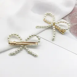 2026 New Fashion Women Pearl Bow Knot Hair Barrettes Girls Hair Accessories Hairgrips Hair Holder Hair Clip Dropshipping