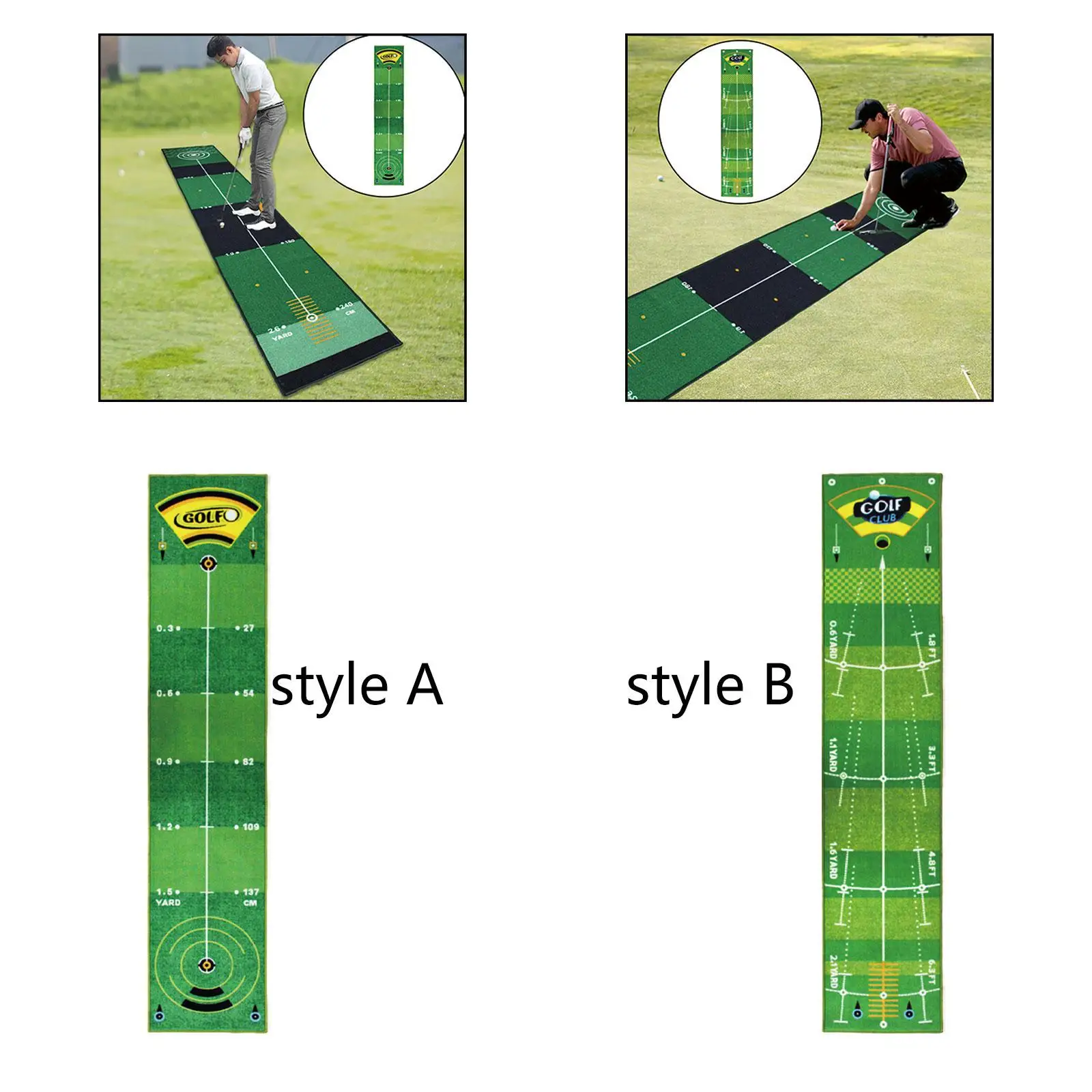 

Golf Putting Mat Sturdy Indoor Outdoor for Backyard Office Gifts for Golfers