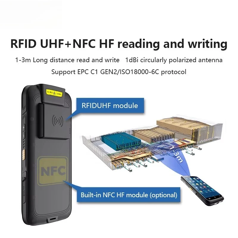 Handheld Reader PDA with Android PDAS 1D/2D Barcode Scanner for Inventory Management Logistics Warehouse Stock Product
