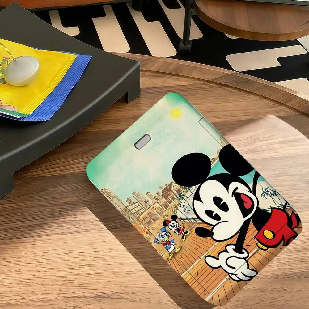 Cute M-Mickeys Mouses 1 Card Holder, Leather Card Storage Box, Key Chain, Access Tag Holder, ID Card Holder, Key Chain view 3