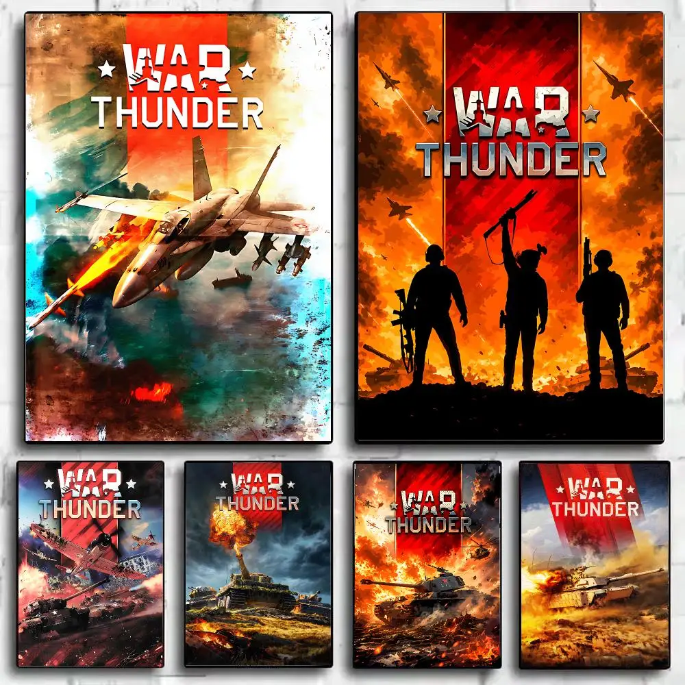 Combat Game W-War T-Thunder Poster Wall Art Print Sticker for Bedroom Living Room Dorm Office Modern Home Decor