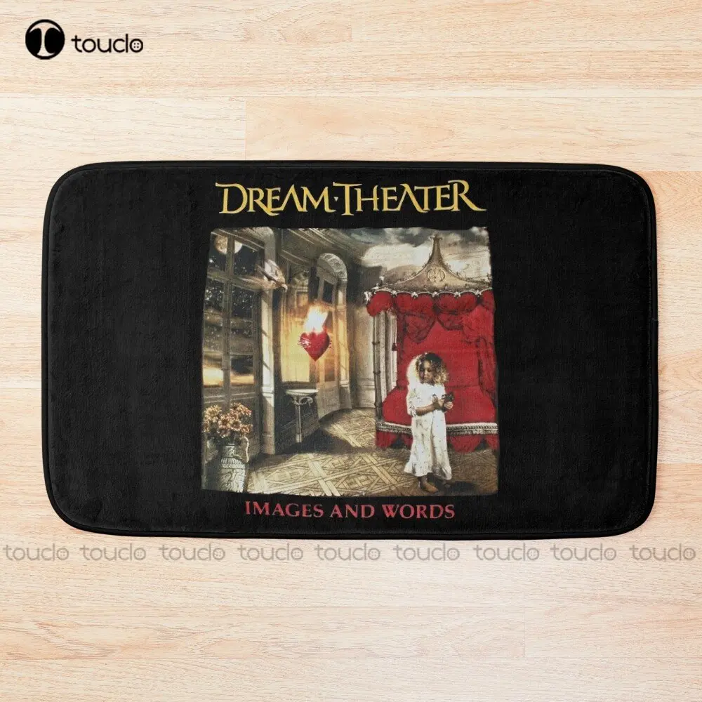 Images And Words Theater Bath Mat Machine Washable Bath Rugs