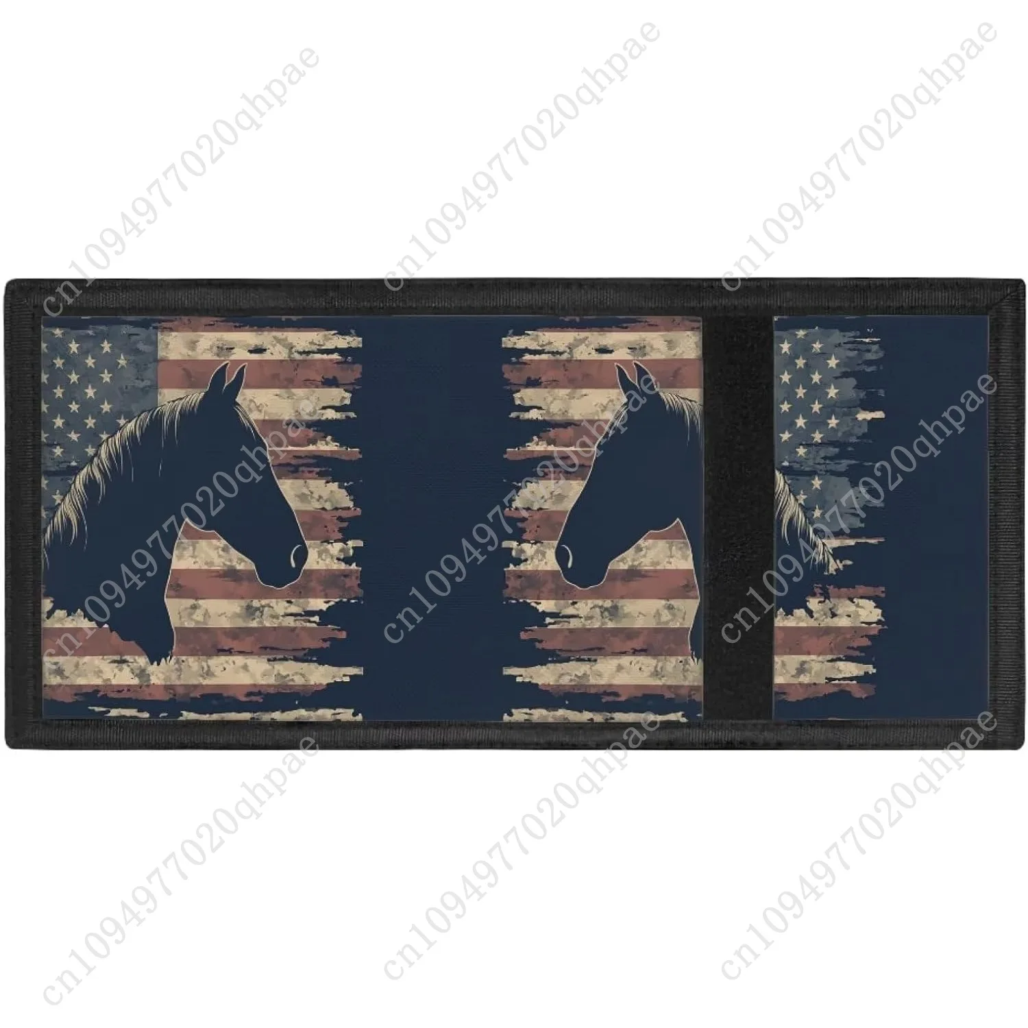 GIFTPUZZ الأولاد محافظ للأطفال 6-8 العلم الأمريكي مع الحصان الاطفال محافظ للبنين 10-12 محفظة كول كامو محفظة محفظة ثلاثية الطي f