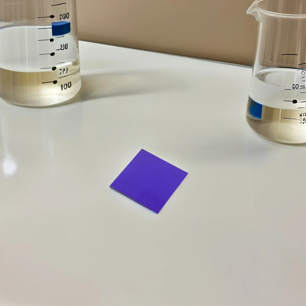 

2 Pcs Chemistry Cobalt Glass Plate Filter Physical Experimental Equipment Decorative Flame Color Reaction Accessory Labs