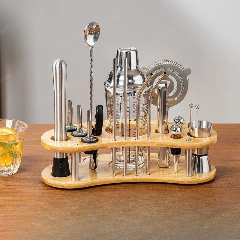 Popular Stainless Steel Bartender Set Bar Cocktail Bartending Tools Full Family Pack