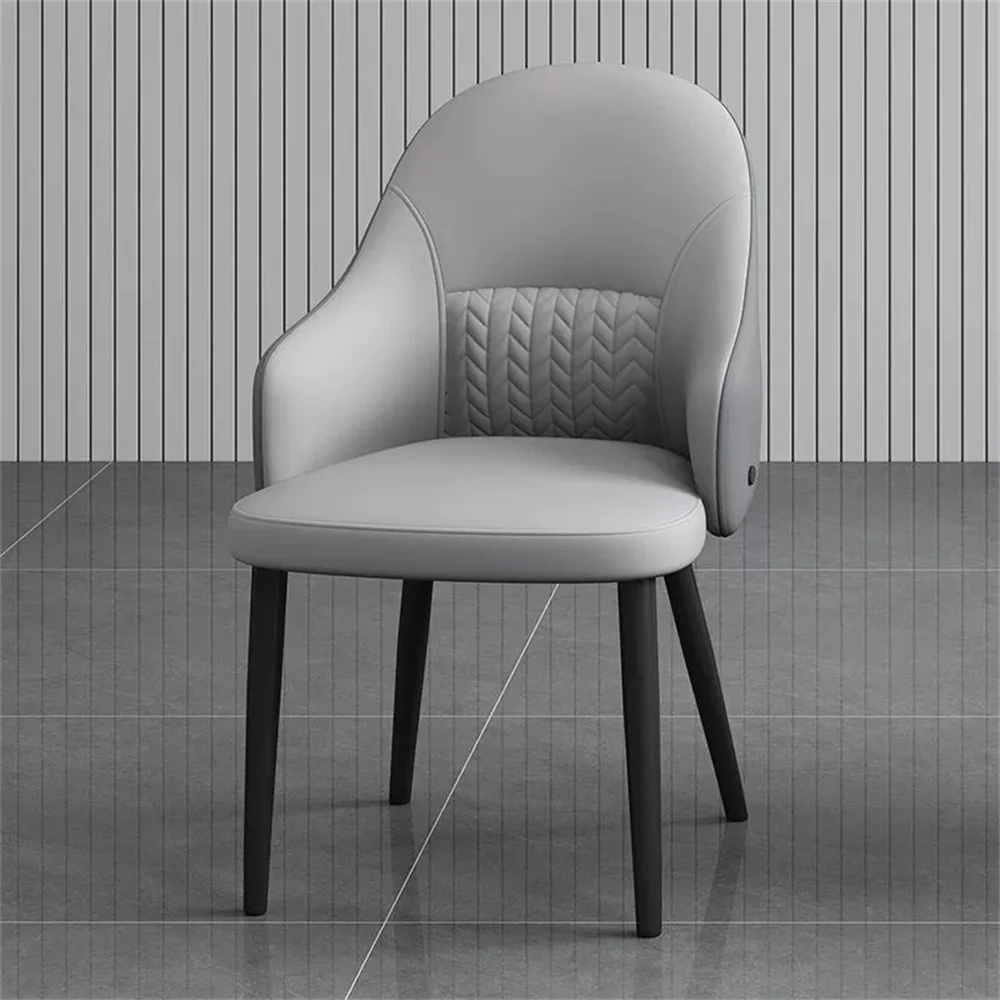 

Hot Sales Italian-style Factory Suppliers Cheap Dining Room Coffee House Furniture Metal Frame Curved Back Soft Cat Paw Leather