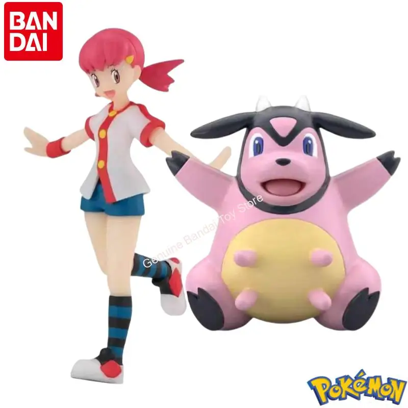 figurine-originale-bandai-100-authentique-pokemon-miltank-whitney-modele-d'ornements-statue-cadeaux-de-vacances-marchandise-d'anime-en-stock