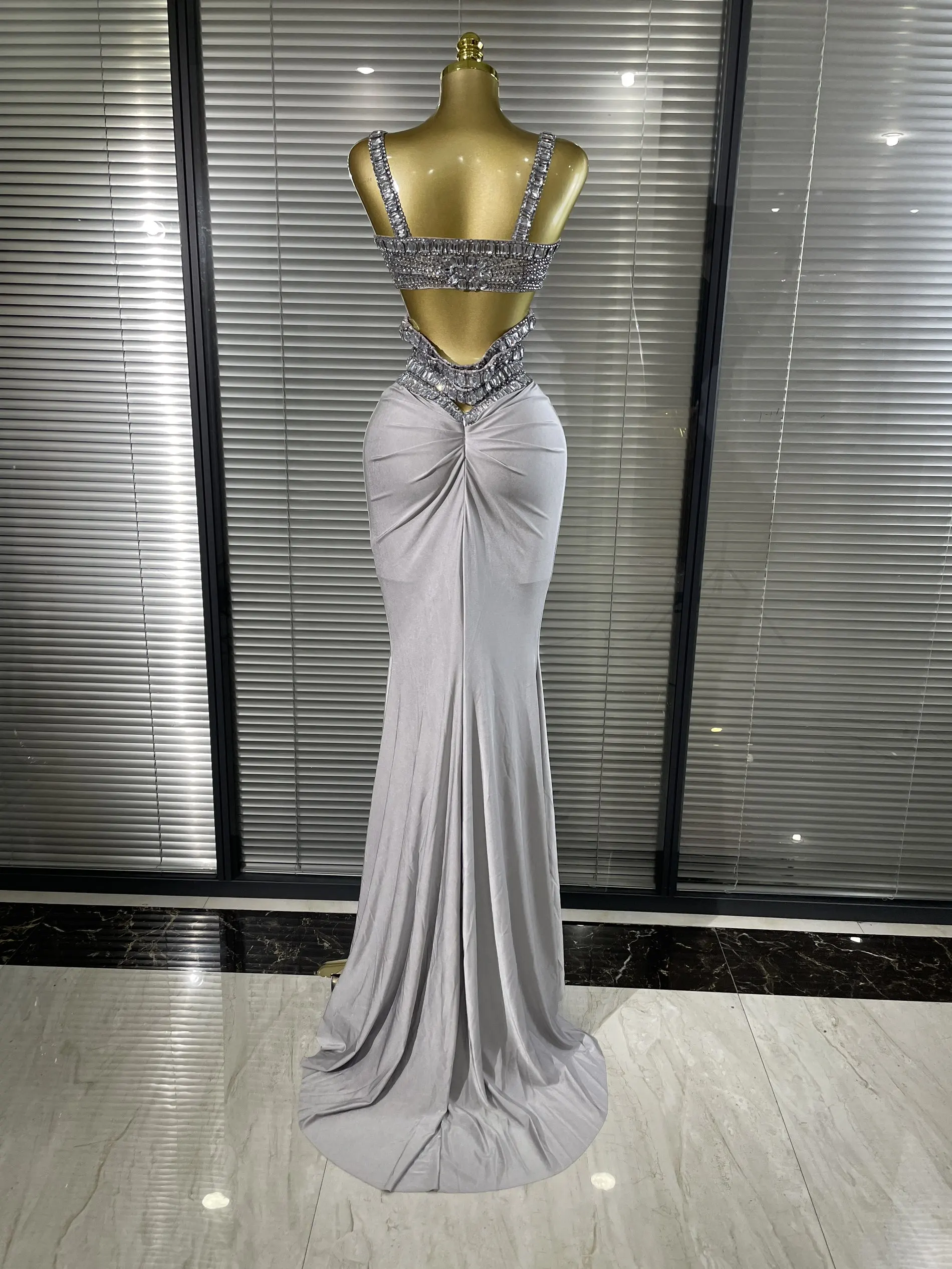 party grey dress US20W / As pictured(Gray) Look and feel glamorous in this sophisticated dress for your next homecoming or special event. Sleeveless Grey Party Dress Cocktail