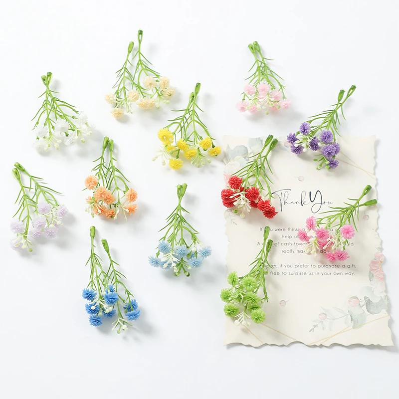 30/50 adet Gypsophila yapay çiçekler kafaları sahte çiçekler DIY çelenk aksesuarları düğün parti dekorasyon ev dekor için