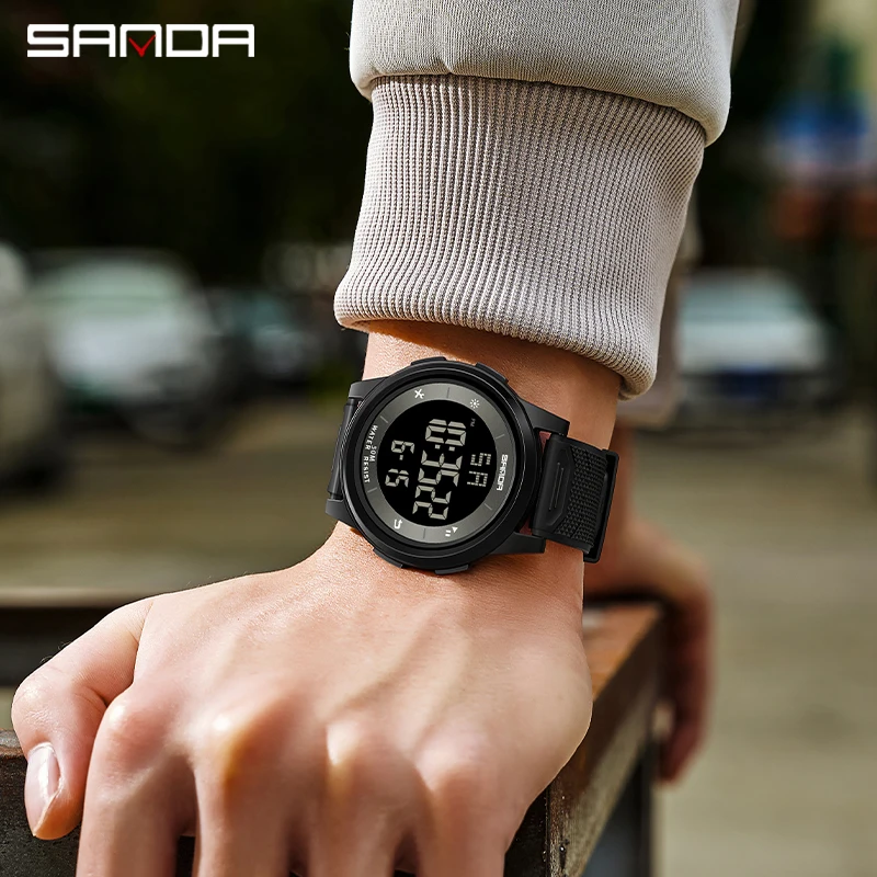 Fashion SANDA Brand Sport Men\'s Watches Multifunction Waterproof Led Digital Watch Men Wristwatch Clock Male Relogio Masculino