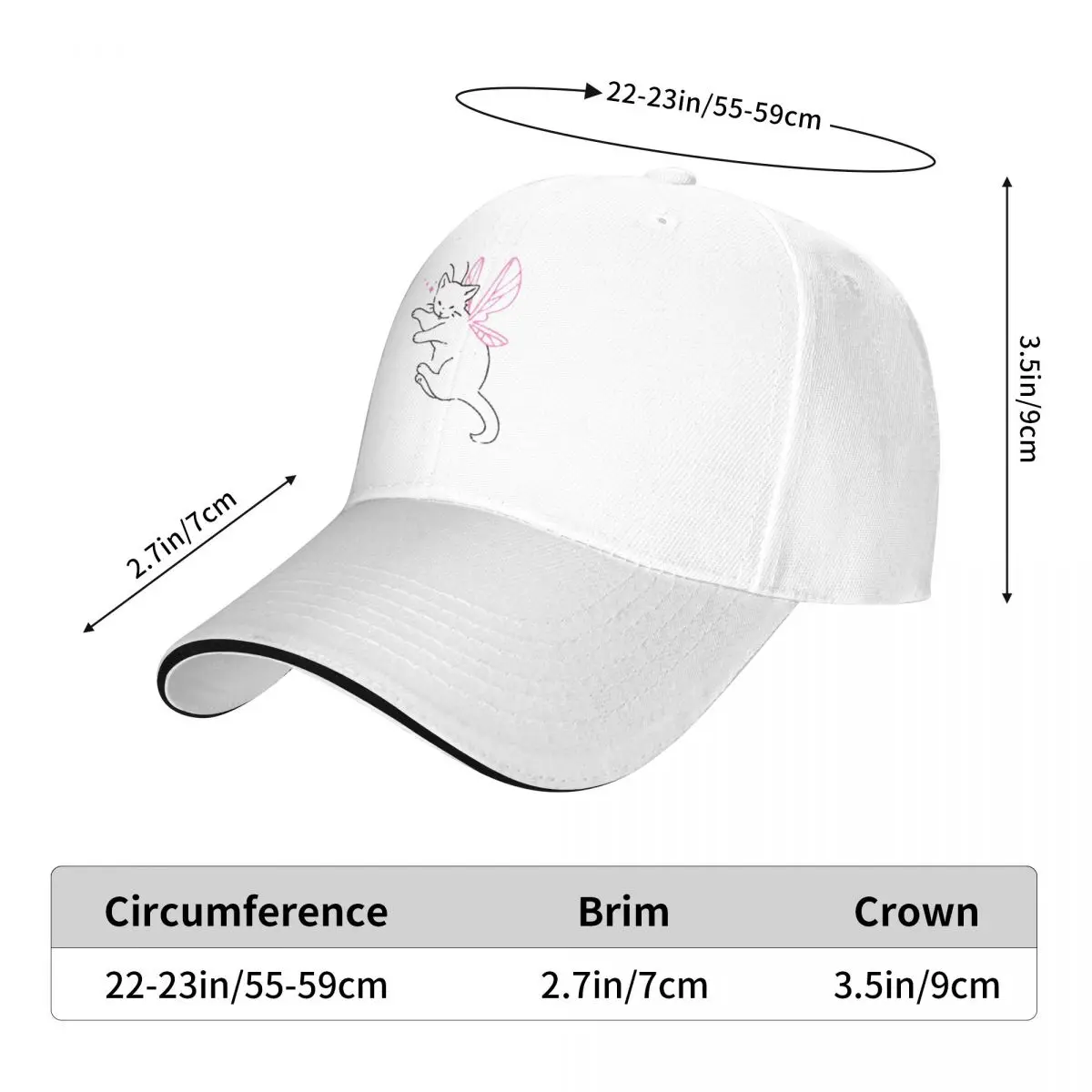 Aesthetic Fairy Cat Gift For Girls A Baseball Cap Hat