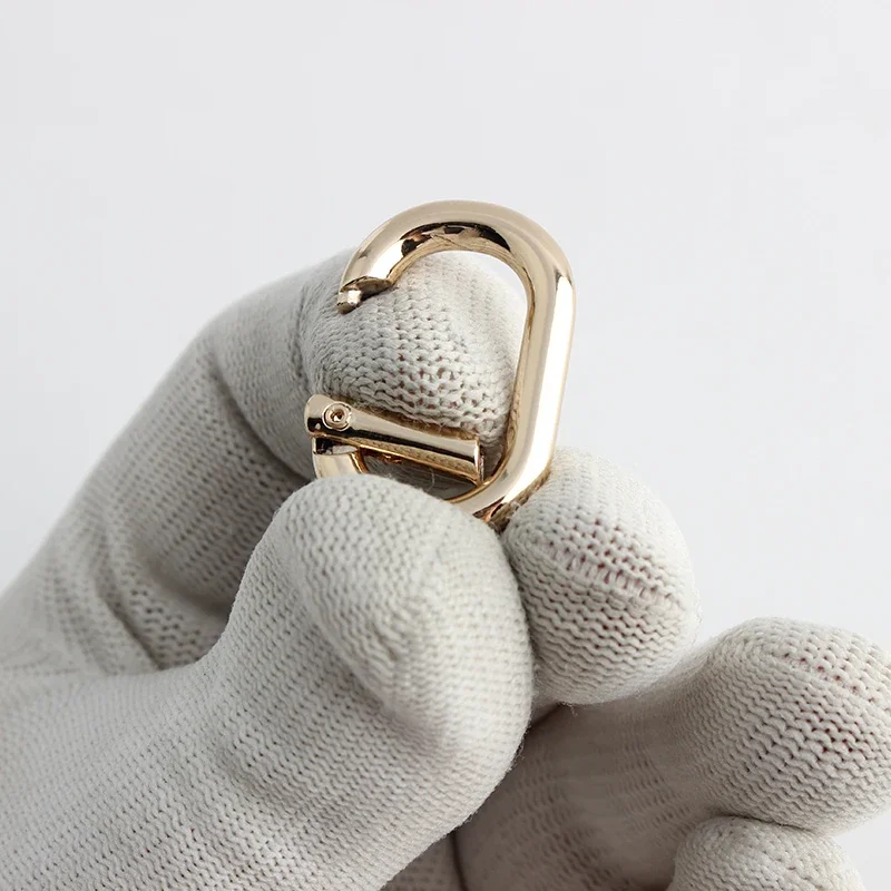 10-50-100PCS 20MM Metal Oval Ring With Heart-shaped Buckle For Bag Belt Strap Open Keychain Carabiner Connector Hook Accessories