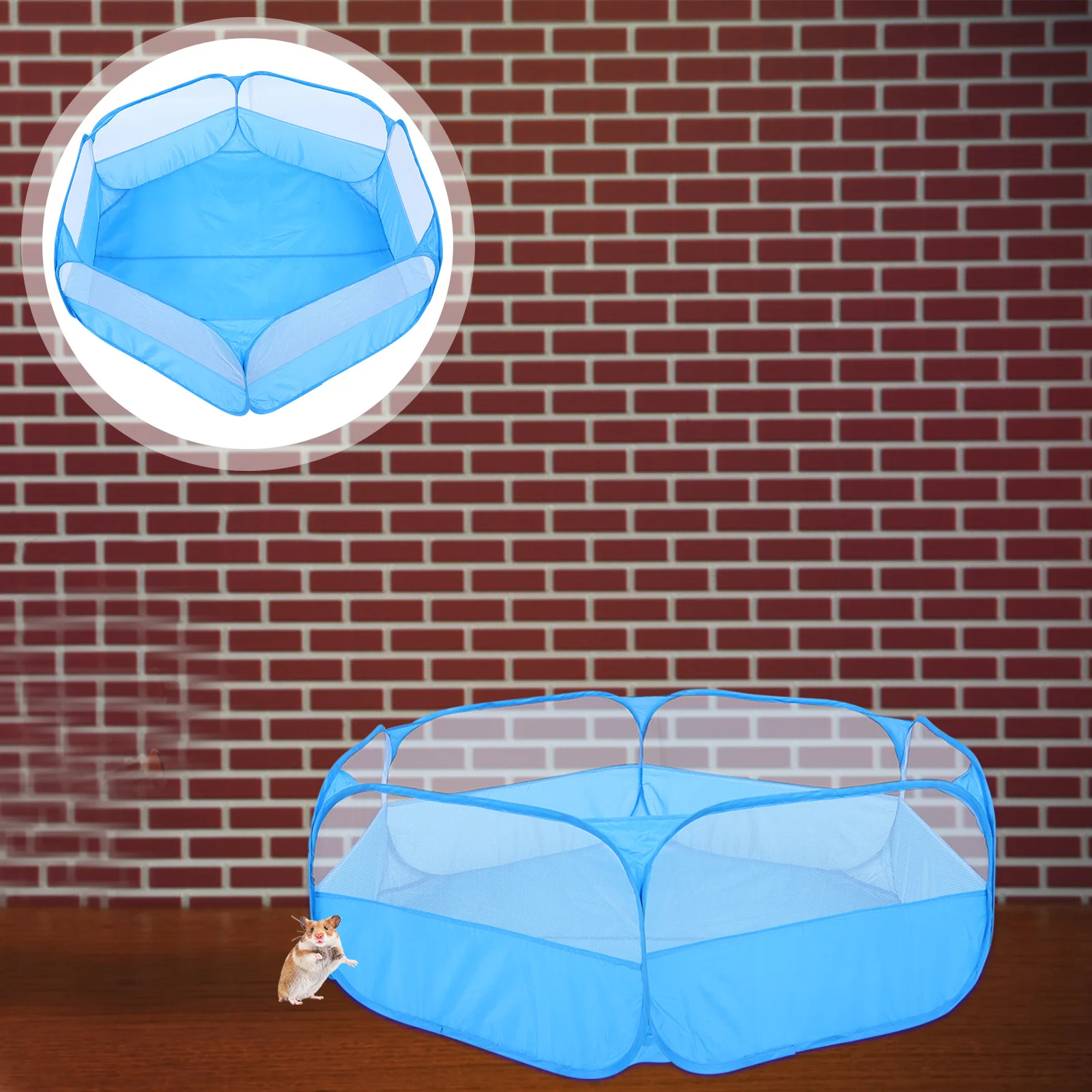 Parc de jeu pliable pour petits animaux en maille de nylon, idéal pour hamsters, lapins, chinchillas, cochons d'Inde – Aire de jeux robuste et sûre pour activités intérieures