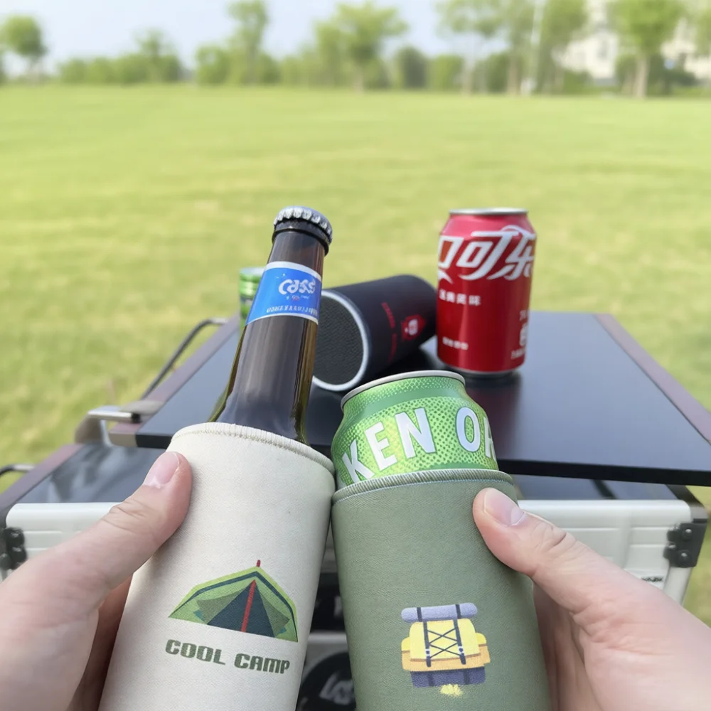 For COOLCAMP Portable Camping Can Sleeve Insulated Beer Bottle Holder Anti Slip Thermal Protector Outdoor Gear Tool