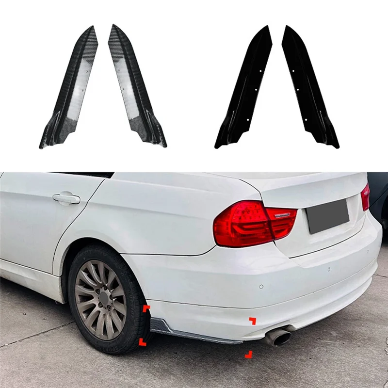 

For BMW 3 Series E90 2005-2012 Rear Bumper Lip Angle Diffuser Splitter Spoiler Protector-A61E