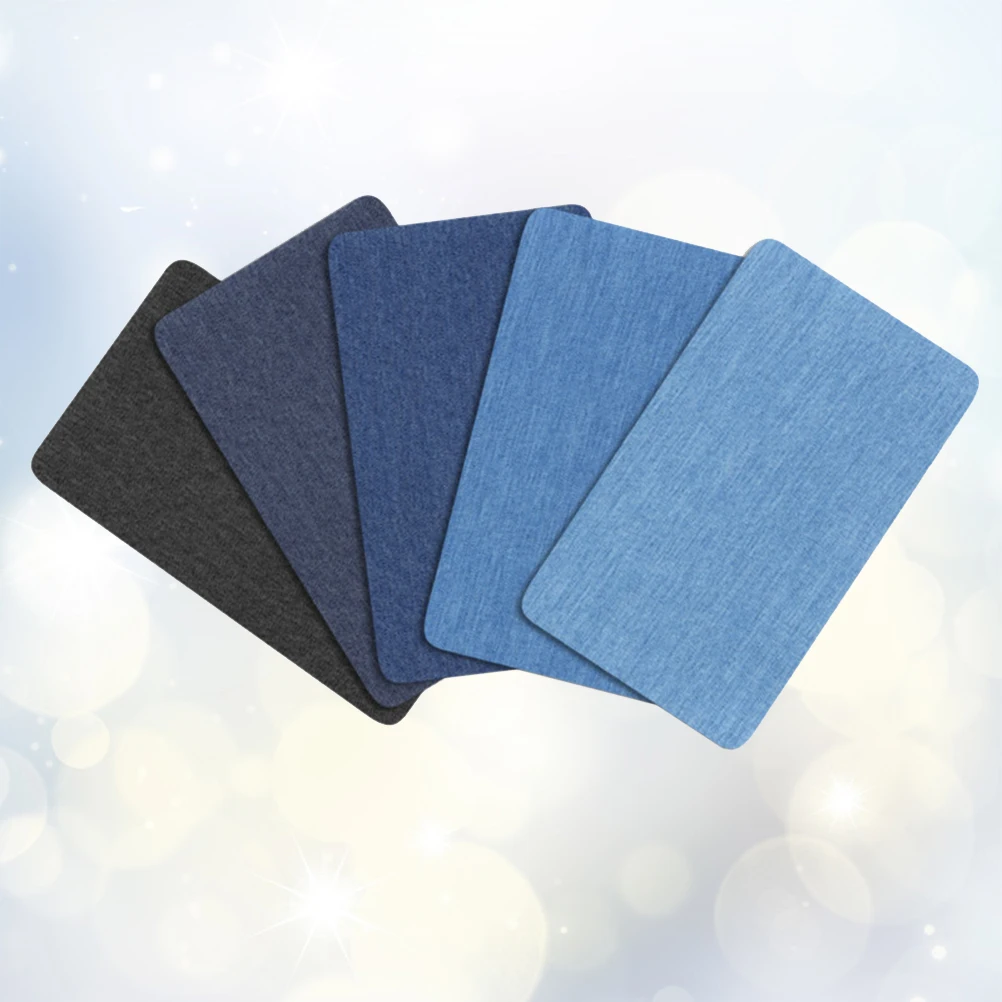 

5pcs Cloth Patches Adhesive Soft Durable Diy Sticker For Jeans Hats Bags Clothing Repair Decoration Craft Project Handicraft