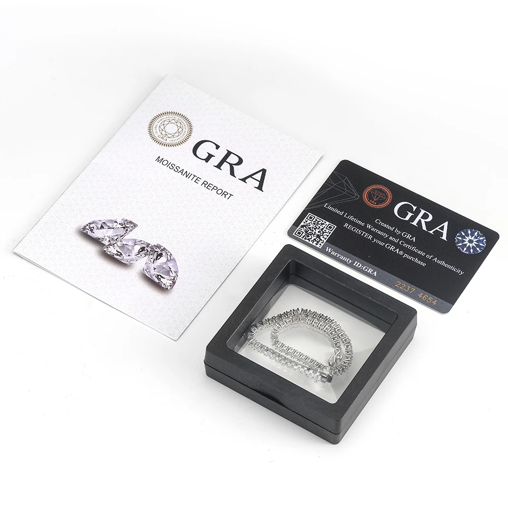 MON 01 Cheapest Price Hip Hop Moissanite Necklace 925 Sterling Silver Iced Out 2mm 3mm 4mm Moissanite Tennis Chain Necklace