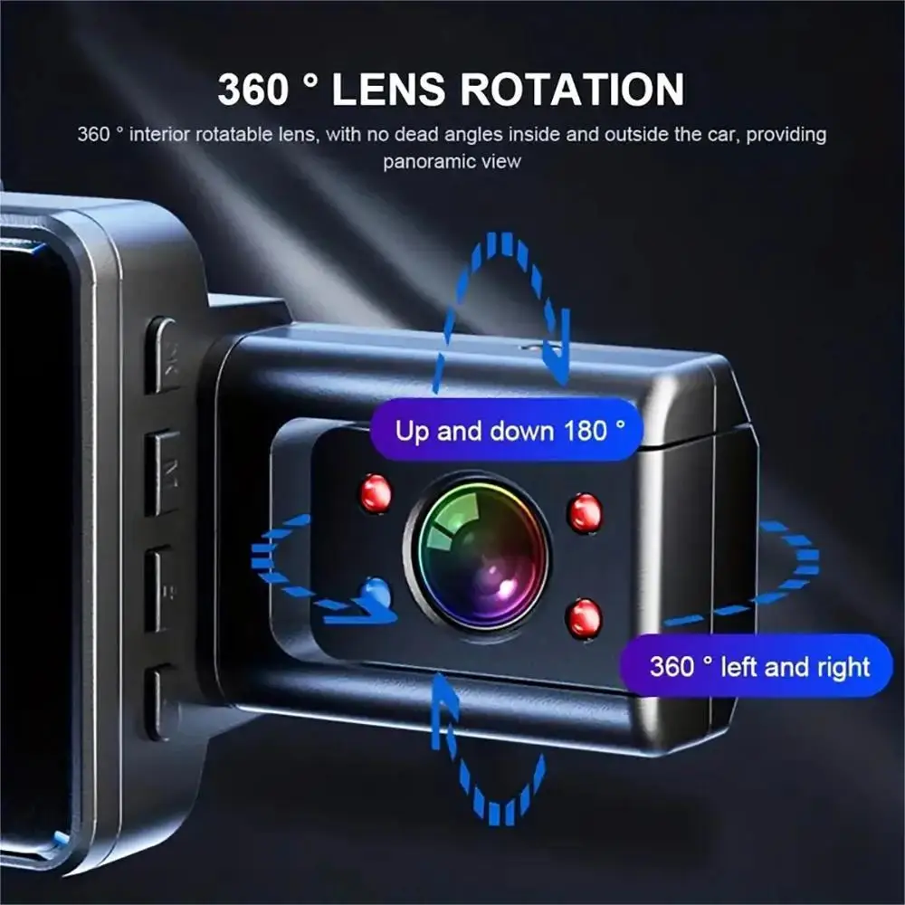 2 lenti anteriore all\'interno Dash Cam per auto Black Box HD 1080P videoregistratore per auto WIFI Night View G-sensor registrazione in Loop DVR