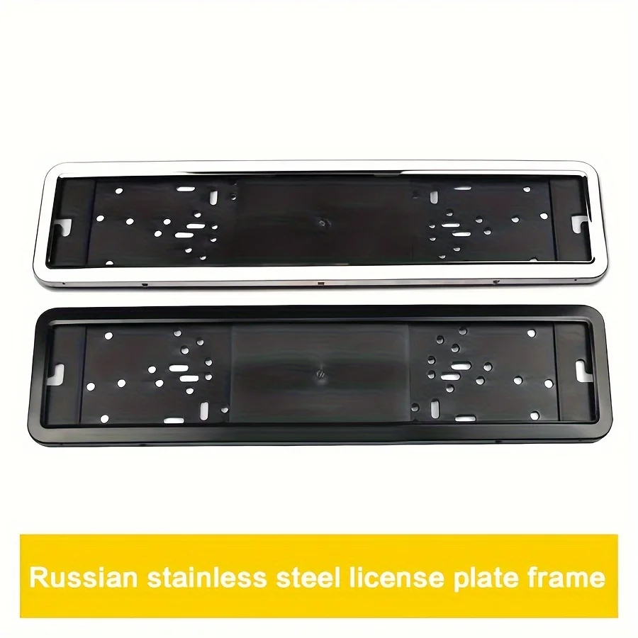 Car License Plate Frame Gosnumber for European German Russian Numbers Mount Holder Number Automobile Polished