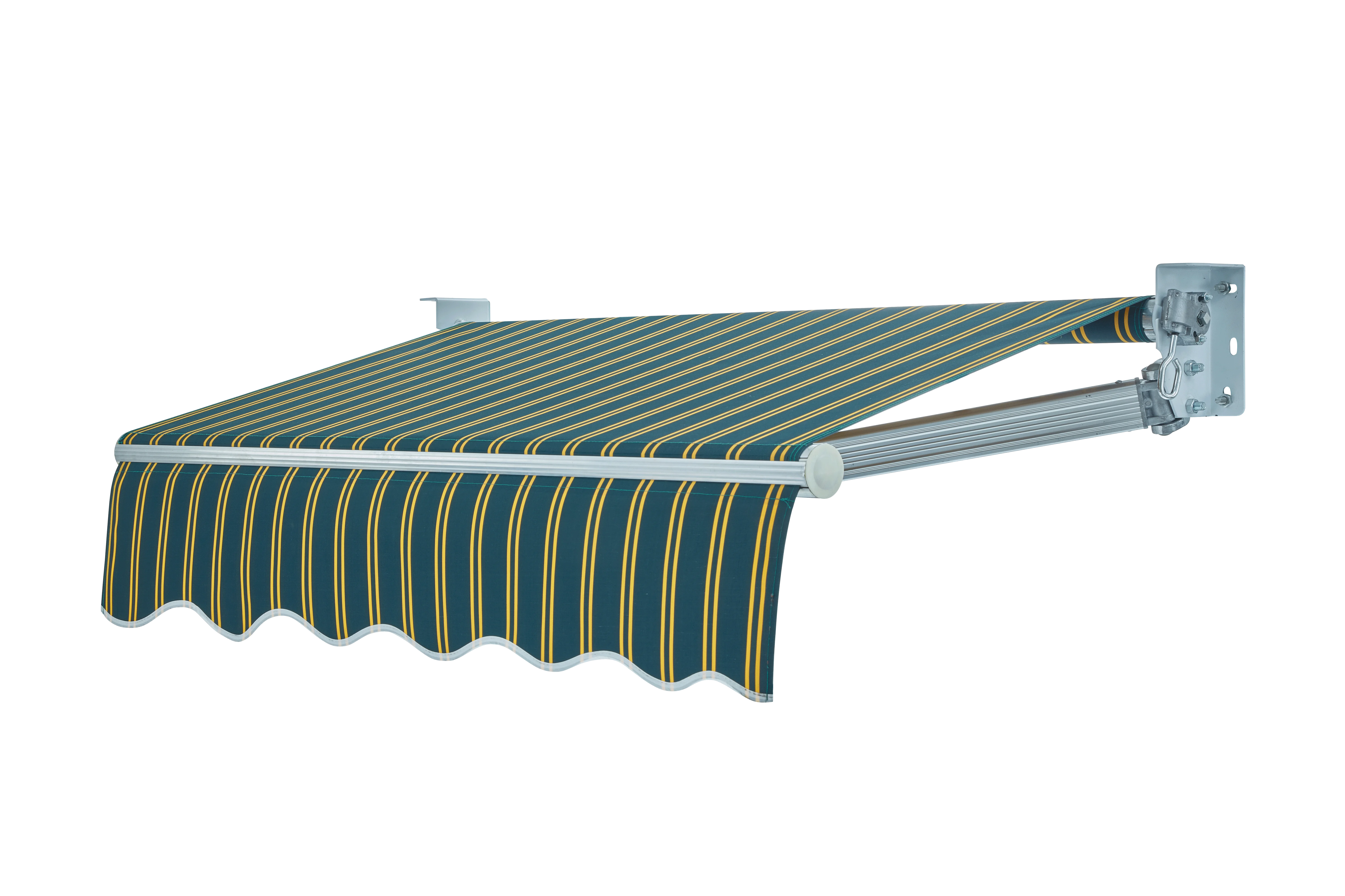 Aluminum Alloy Retractable Canopy Coffee Shops Outdoor Balconies Manual Folding Arm Sunshade Polyester UV
