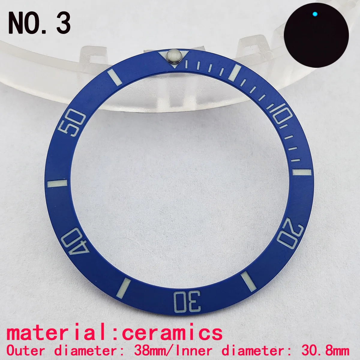 38mm pierścionek do zegarka nh35 ceramiczna ramka szkiełka zegarka pierścień celebryci rama szkiełka zegarka 40mm nh35 Case akcesoria do zegarków nh36 pierścień wewnętrzny