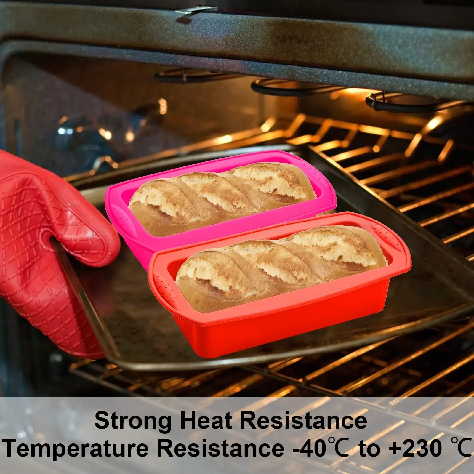 1pc Loaf Pans Silicone Bread  Banana Pan For Homemade Cake Meatloaf And Quiche Non-Stick Silicone Baking Mold Kitchen tool image 5