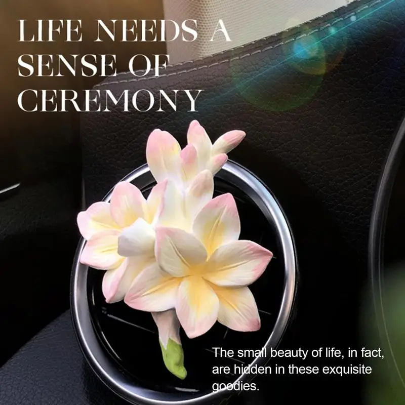 Flower Air Vent Clips Freesia Auto Diffuser Vent Clip Odor Eliminator For Workplace Automotive Fragrance Decoration