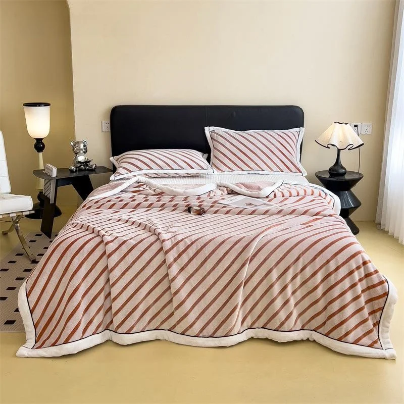 

Утепленное теплое одеяло из кораллового флиса, двуспальное, для дивана, для использования в помещении с кондиционером, для сна, осенне-зимний сезон