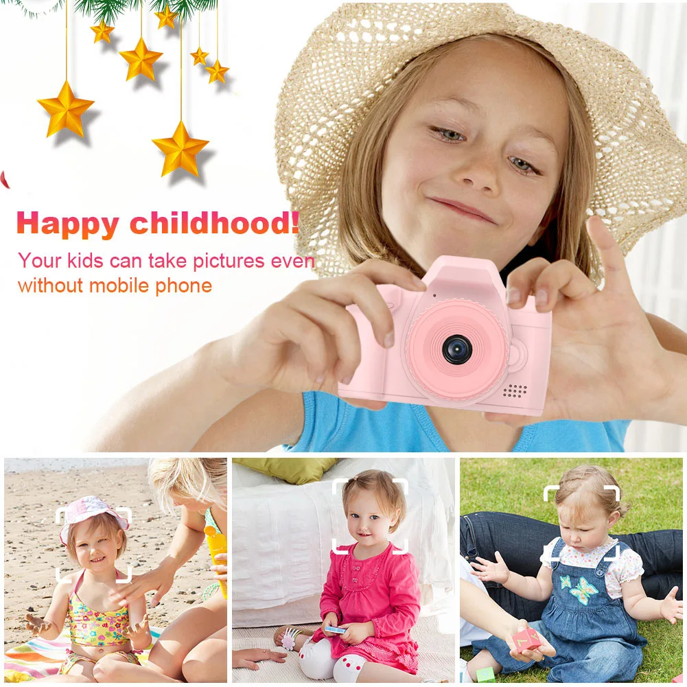 كاميرا كرتونية بعدسة طويلة للأطفال ، كاميرات فيديو رقمية عالية الدقة ، ألعاب سيلفي ، هدية أطفال ، عرض W بكسل ، جديد